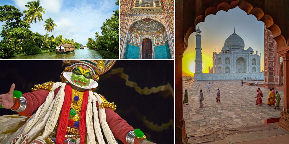 India's North & South: Taj Mahal to Kerala Backwaters Tour Package