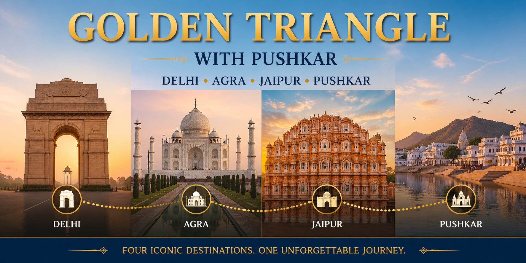 7 Days Golden Triangle With Sacred Pushkar Tour Package