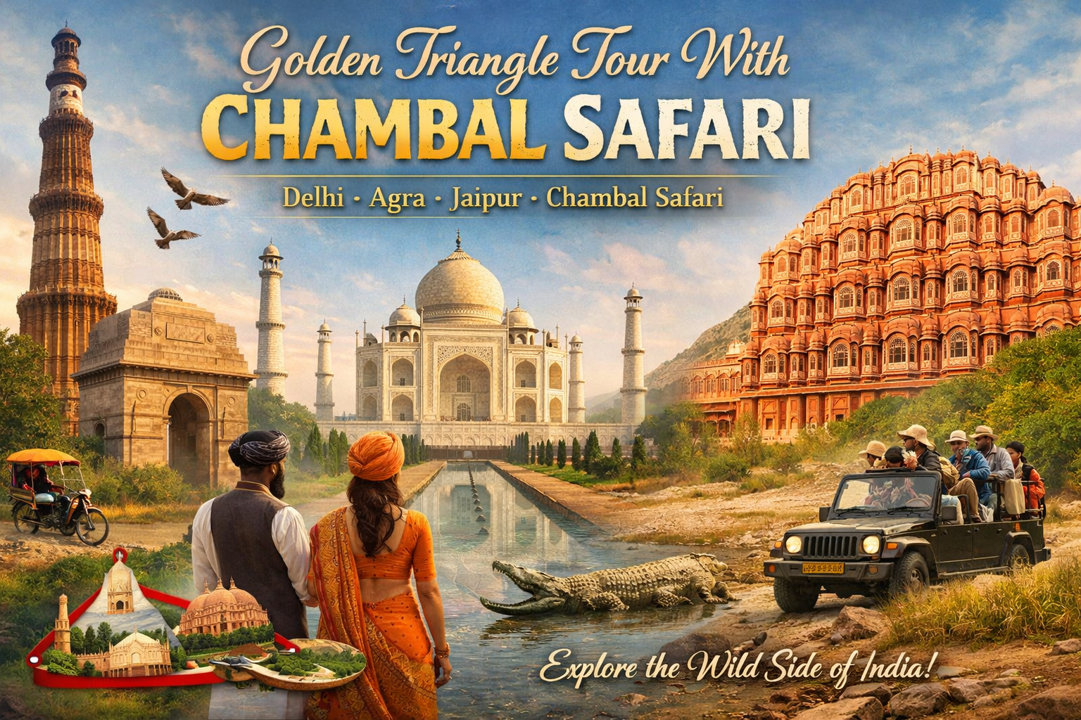 Golden Triangle Tour Package With Chambal Safari (7 Days 6 Nights)