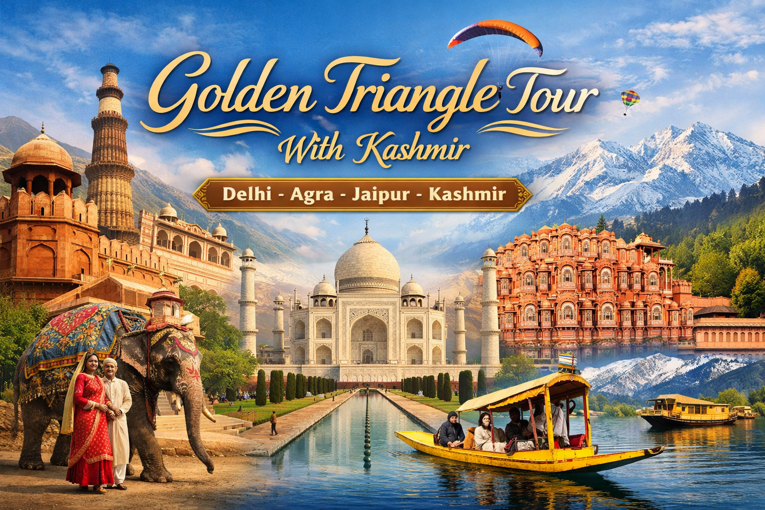 Golden Triangle Tour Package With Kashmir (10 Days 9 Nights)