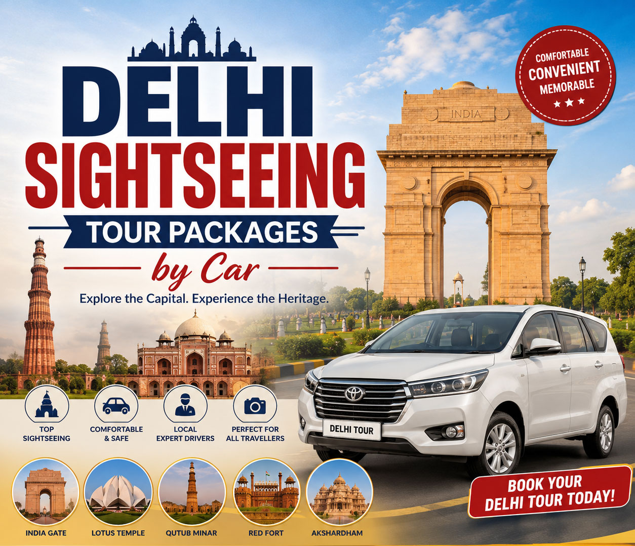 Delhi Sightseeing Tour Packages by Car | Same Day