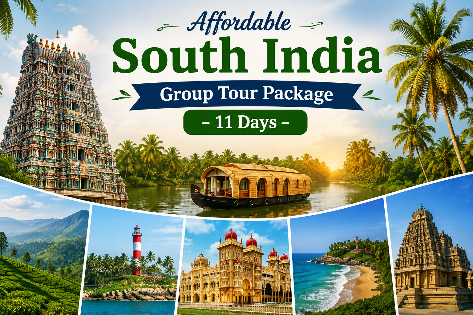 Affordable South India Group Tour Package – 11 Days