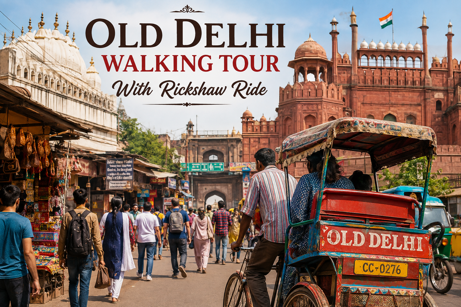Old Delhi Walking Tour With Rickshaw Ride