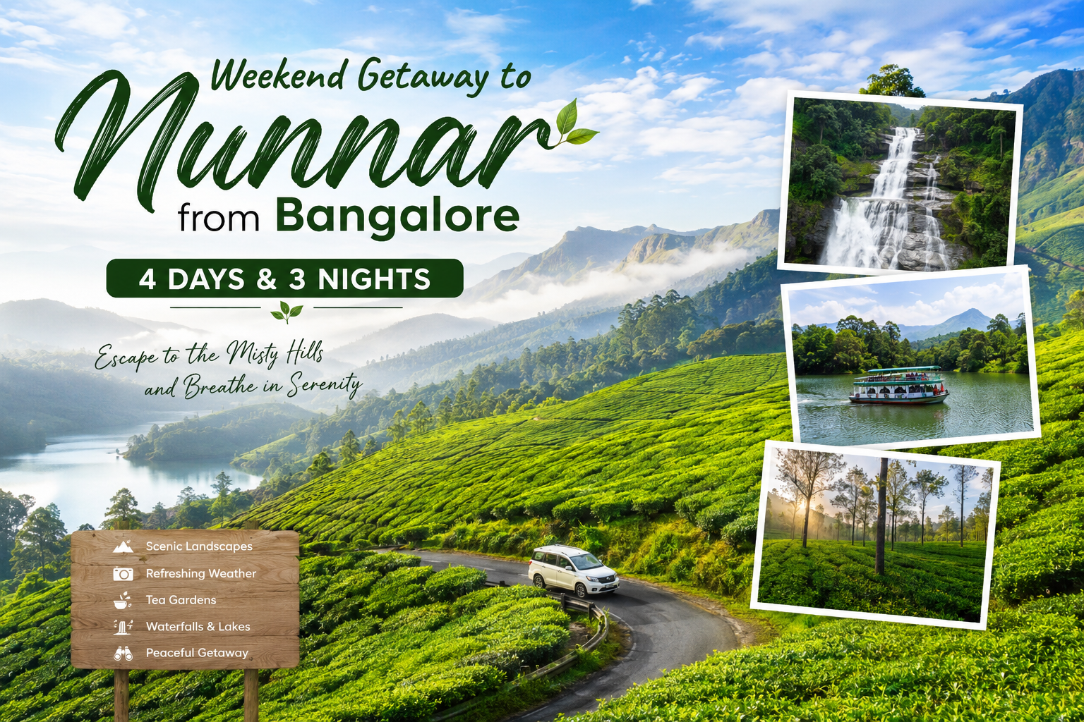 Weekend Getaway to Munnar from Bangalore 4 days & 3 nights