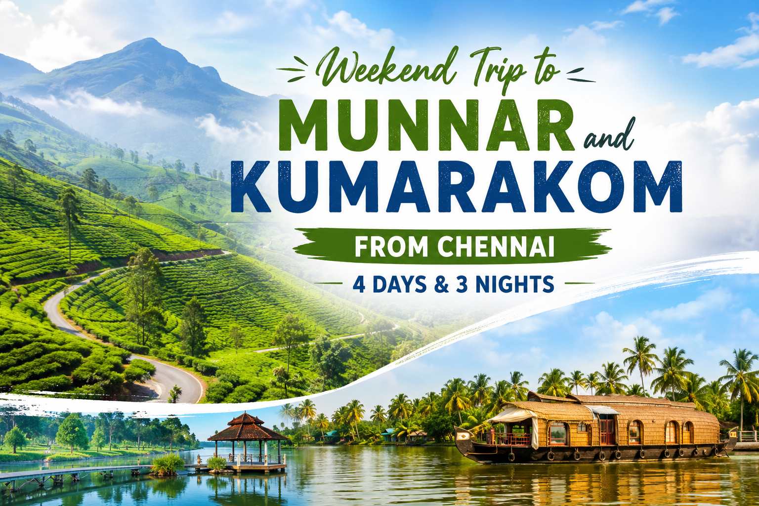 Weekend Trip to Munnar and Kumarakom from Chennai (4 days & 3 nights)