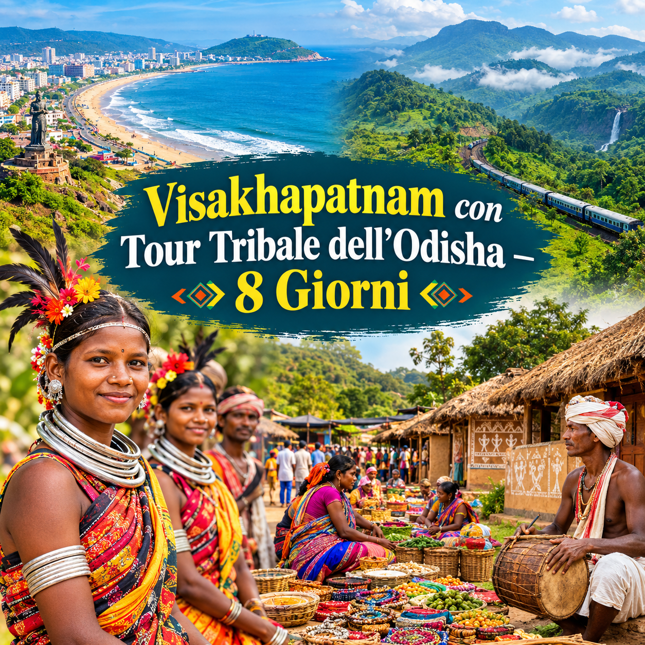 Visakhapatnam con Tour Tribale dell’Odisha – 8 Giorni