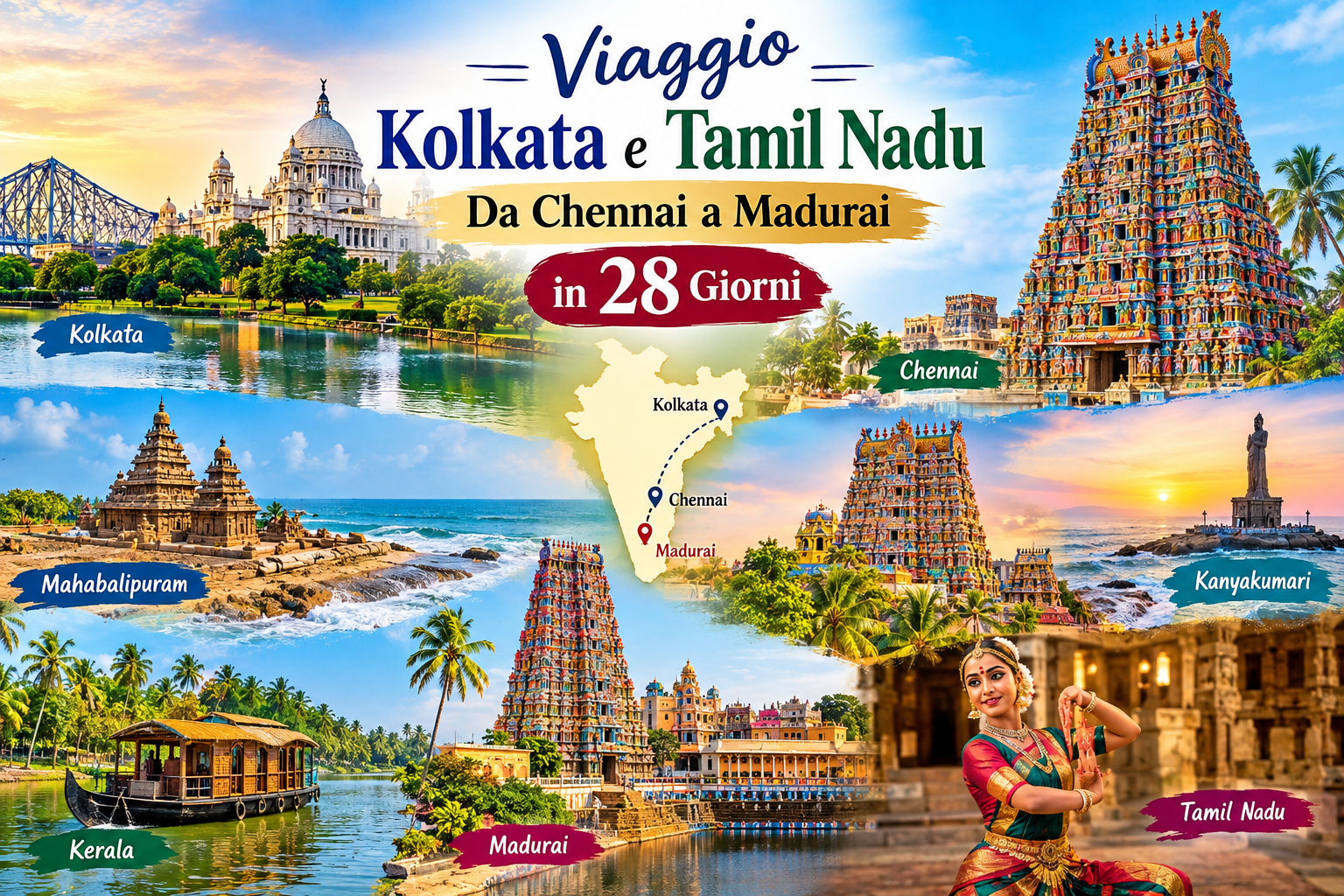 Viaggio Kolkata e Tamil Nadu – Da Chennai a Madurai in 28 Giorni