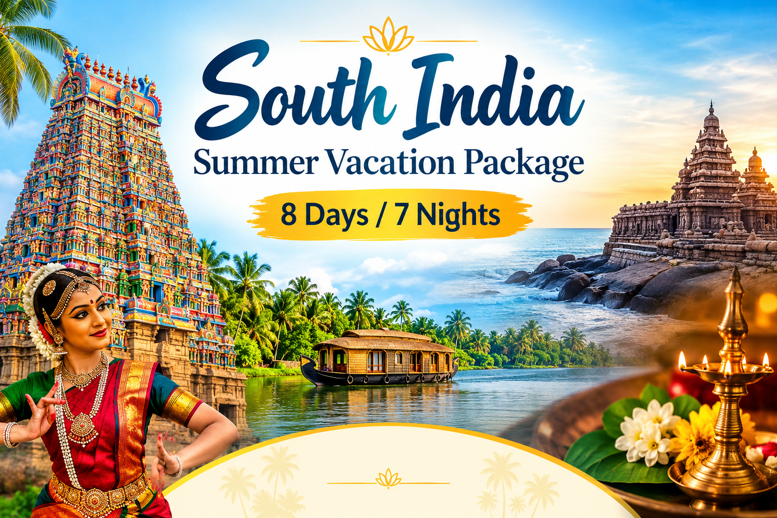 South India Summer Vacation Package – 8 Days / 7 Nights